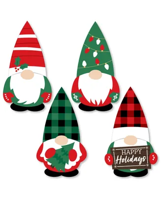 Big Dot of Happiness Christmas Gnomes - Diy Shaped Holiday Party Cut-Outs