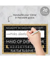 Big Dot of Happiness Nash Bash - Nashville Bachelorette Party Mug Shots - Photo Booth Props 20 Count