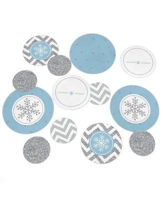 Winter Wonderland - Snowflake Holiday - Party Decor - Large Confetti 27 Count
