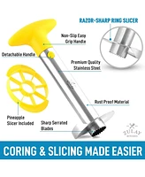 Zulay Kitchen Detachable Handle Pineapple Corer and Slicer Tool Set
