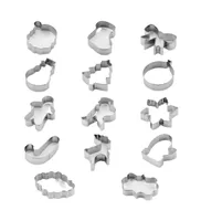 Zulay Kitchen Metal Christmas Cookie Cutters 14-Pc.