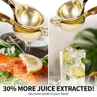 Zulay Kitchen Handheld Heavy Duty Citrus Juicer & Lemon With Curved Handle