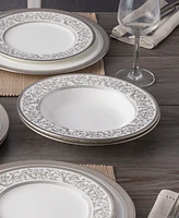 Noritake Summit Platinum Set of 4 Soup Bowls, Service For 4
