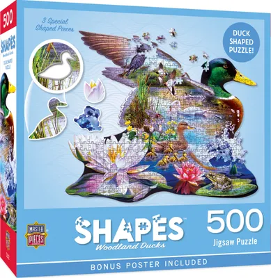 Masterpieces Shapes - Woodland Ducks 500 Piece Jigsaw Puzzle