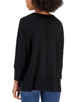 Jones New York Women's Serenity Knit 3/4 Sleeve Tunic Top