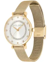 Olivia Burton Women's T-Bar Gold-Tone Stainless Steel Mesh Bracelet Watch 32mm