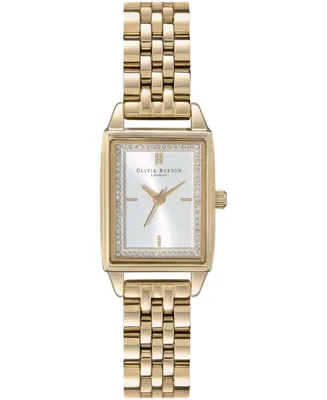 Olivia Burton Women's Quartz Gold-Tone Stainless Steel Bracelet Watch 25.5mm x 20.5mm