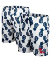 Men's Colosseum White, Navy Ole Miss Rebels Pineapple Swim Shorts