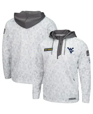 Men's Colosseum Arctic Camo West Virginia Mountaineers Oht Military-inspired Appreciation Quarter-zip Hoodie