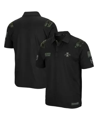 Men's Colosseum Black Iowa State Cyclones Oht Military-inspired Appreciation Sierra Team Polo Shirt