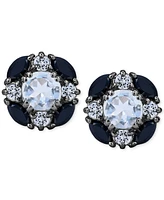 Multi-Gemstone Cluster Stud Earrings (3-7/8 ct. t.w.) in Sterling Silver