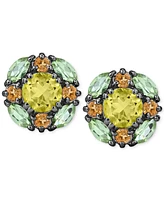 Multi-Gemstone Cluster Stud Earrings (3-1/4 ct. t.w.) in Sterling Silver