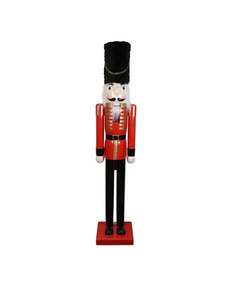 Northlight Commercial Size Wooden Christmas Nutcracker Soldier, 5'