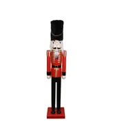 Northlight Commercial Size Wooden Christmas Nutcracker Soldier, 5'