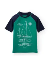 Hope & Henry Boys' Short Sleeve Rash Guard, Toddler