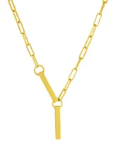 And Now This Bar Pendant Necklace in 18K Gold Plated Brass