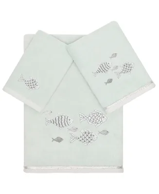 Linum Home Textiles Turkish Cotton Figi Embellished Towel Set