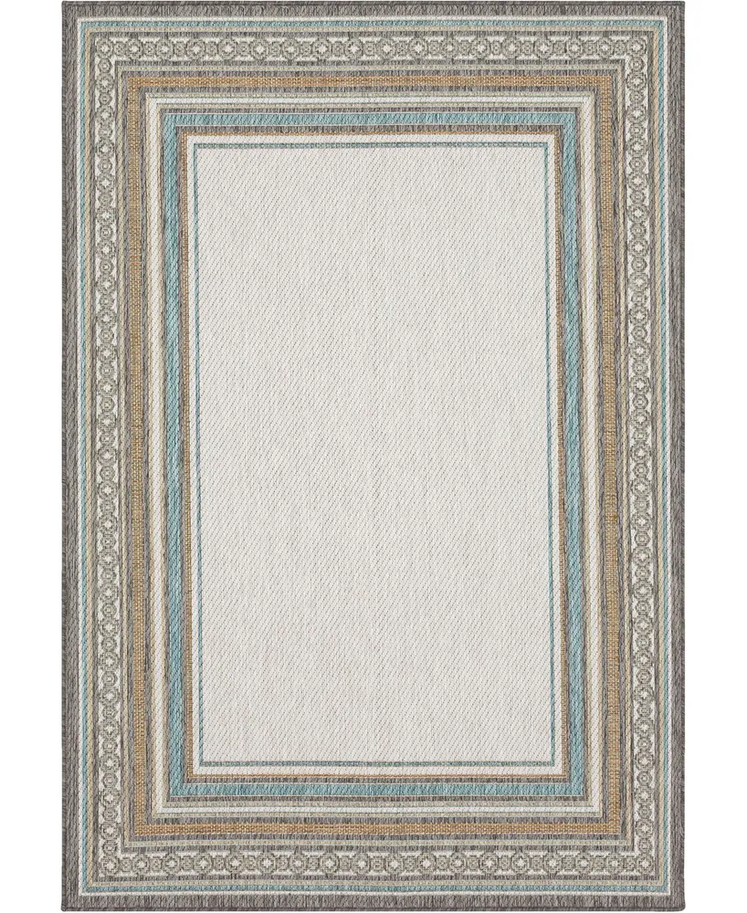 Mohawk Malibu Outdoor Chain Border 5'3" x 7'6" Area Rug