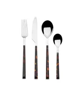 Mikasa Tortoise Pattern 16 Piece Flatware Set