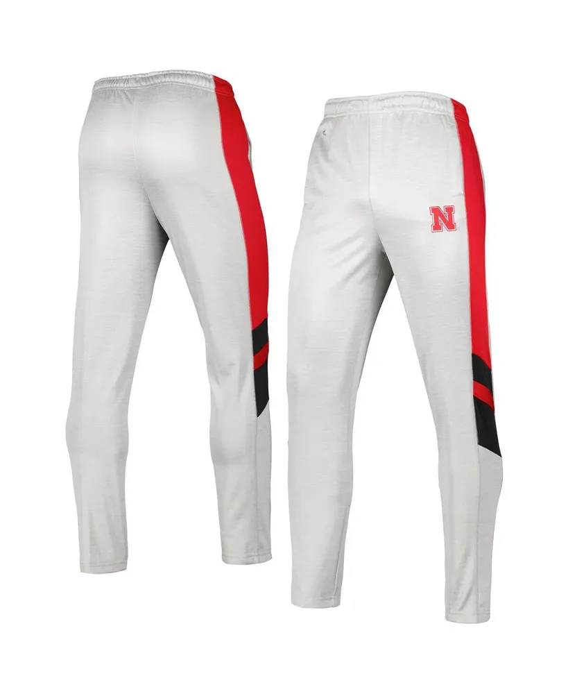 Men's Colosseum Heathered Gray and Scarlet Nebraska Huskers Bushwood Pants