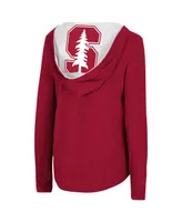 Women's Colosseum Cardinal Stanford Catalina Hoodie Long Sleeve T-shirt