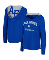 Women's Colosseum Royal Air Force Falcons Catalina Hoodie Long Sleeve T-shirt