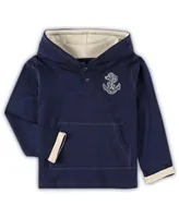 Toddler Boys Colosseum Navy and Heathered Gray Midshipmen Poppies Pullover Hoodie Sweatpants Set