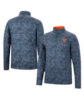 Men's Colosseum Navy Virginia Cavaliers Tivo Quarter-Zip Jacket