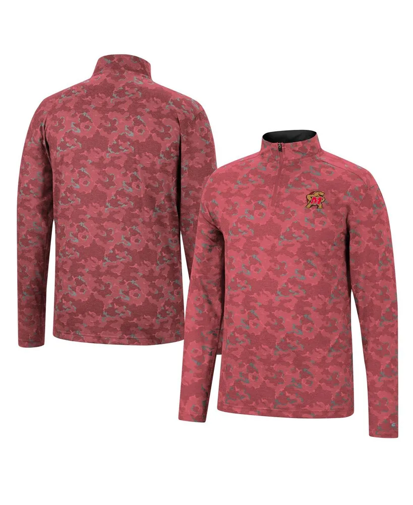 Men's Colosseum Red Maryland Terrapins Tivo Quarter-Zip Jacket