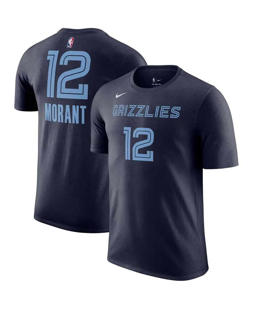 Men's Nike Ja Morant Navy Memphis Grizzlies Icon 2022/23 Name and Number Performance T-shirt