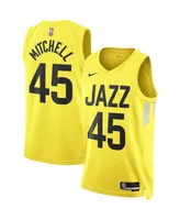 Men's and Women's Nike Donovan Mitchell Gold Utah Jazz 2022/23 Swingman Jersey - Icon Edition