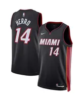 Men's and Women's Nike Tyler Herro Black Miami Heat Swingman Jersey - Icon Edition