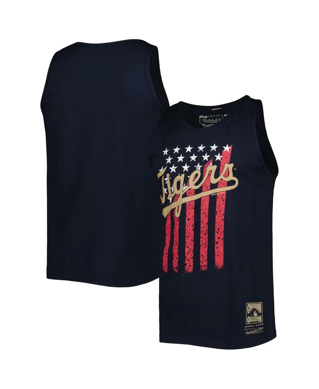 Mitchell & Ness Men's Mitchell & Ness Navy Chicago Cubs Cooperstown  Collection Stars and Stripes Tank Top