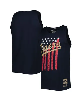 Men's Mitchell & Ness Navy Detroit Tigers Cooperstown Collection Stars and Stripes Tank Top