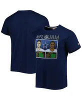 Men's Homage Michael Irvin and Troy Aikman Heathered Navy Dallas Cowboys Nfl Retired Jam Tri-Blend T-shirt