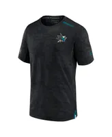 Men's Fanatics Black San Jose Sharks Authentic Pro Rink Premium Camo T-shirt
