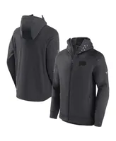 Men's Fanatics Heather Charcoal Philadelphia Flyers Authentic Pro Road Tech Full-Zip Hoodie Jacket