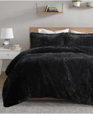 Intelligent Design Malea Shaggy Faux-Fur -Pc. Duvet Cover Set