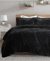 Intelligent Design Malea Shaggy Faux-Fur -Pc. Duvet Cover Set