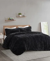 Intelligent Design Malea Shaggy Faux-Fur -Pc. Duvet Cover Set