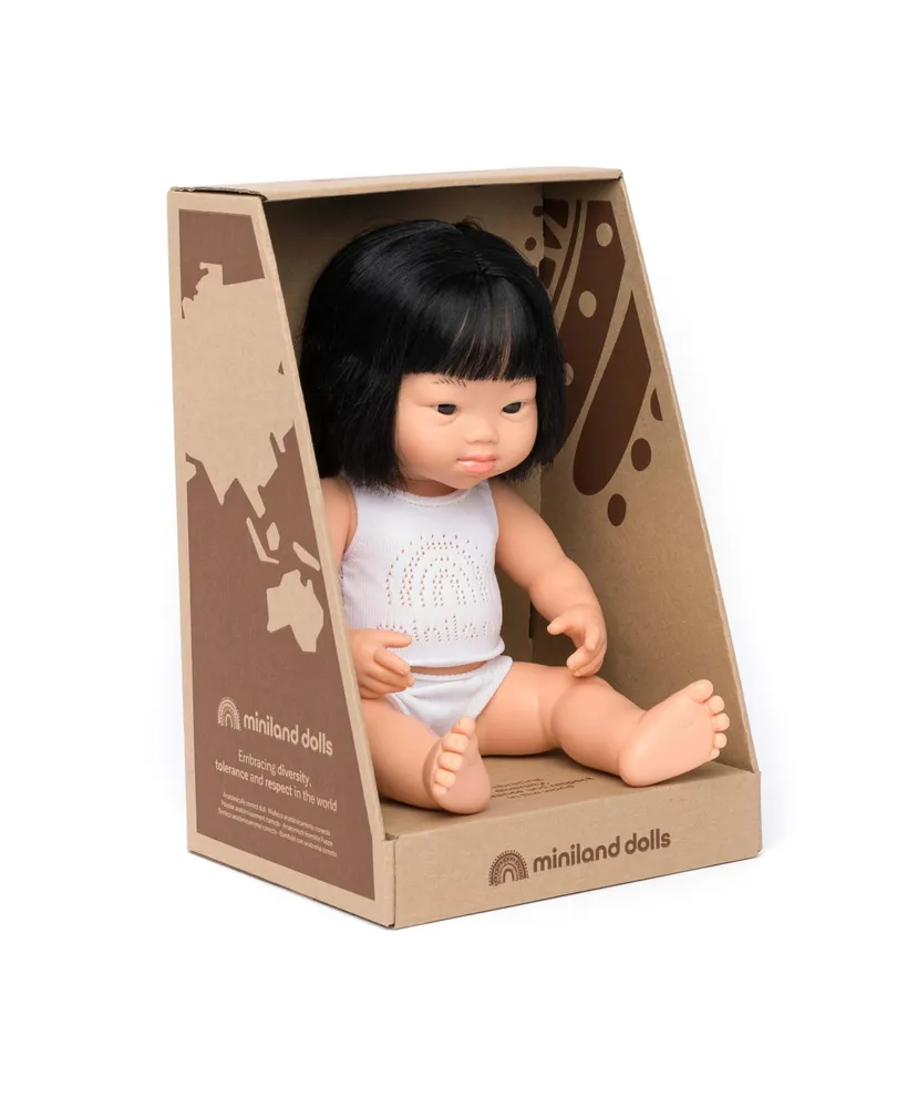 Miniland Baby Girl 15" Asian Doll with Down Syndrome