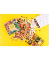 Professor Puzzle Cat Cafe Dog Park Double-Sided Jigsaw Puzzle Set, 502 Pieces