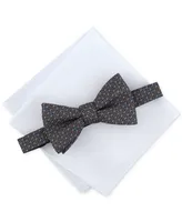 Alfani Men's Elinor Neat Bow Tie & Pocket Square Set, Created for Macy's