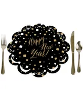 New Year's Eve - Gold New Years Eve Party Round Table Decor Paper Chargers 12 Ct