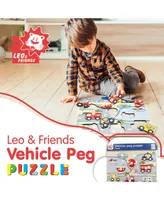 Leo & Friends Vehicle Peg Puzzle for 24-Months+