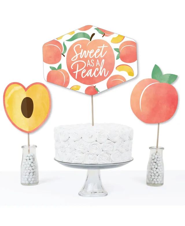 Big Dot Of Happiness Sweet as a Peach Fruit Themed Baby Shower or Birthday  Party Table Toppers 15 Ct