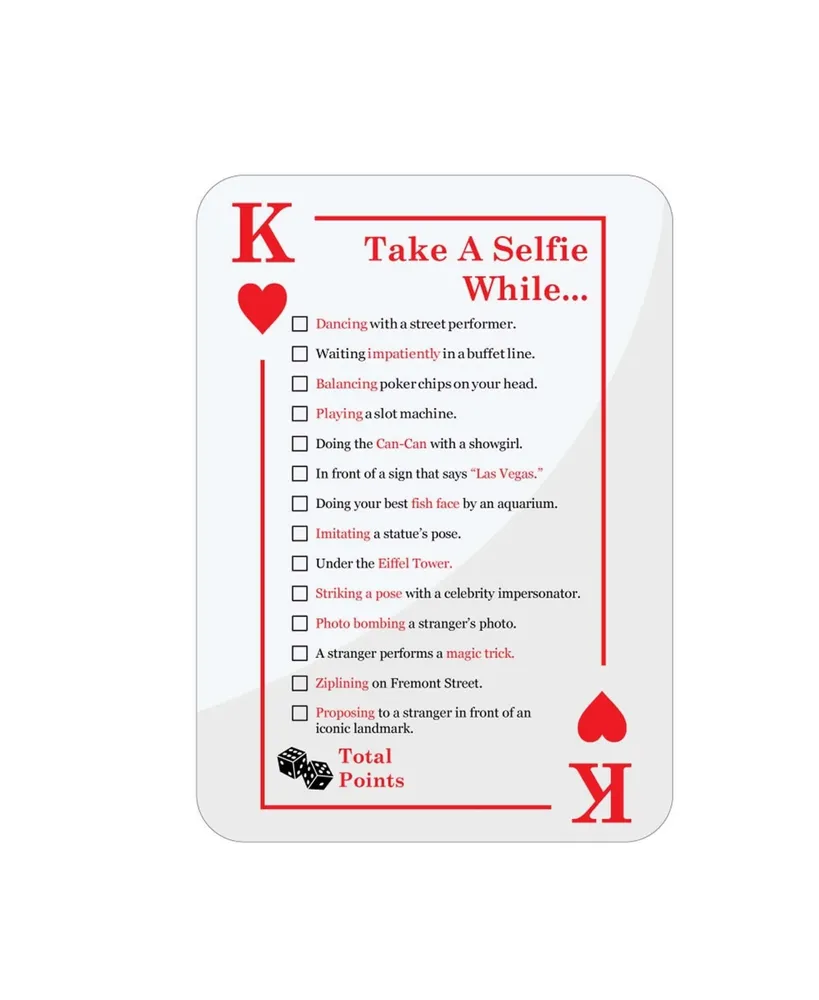 Las Vegas - Selfie Scavenger Hunt - Casino Party Game - Set of 12