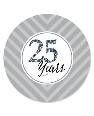We Still Do - 25th Wedding Anniversary - Party Circle Sticker Labels - 24 Count
