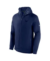 Men's Fanatics Heather Navy Washington Capitals Authentic Pro Road Tech Full-Zip Hoodie Jacket