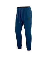 Men's Fanatics Heather Deep Sea Blue Seattle Kraken Authentic Pro Road Jogger Sweatpants